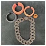 Stingray Leather Jewelry Lot Including Necklace Br