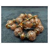 Murano Venetian Lamp Work Art Glass Clear Bead Cop