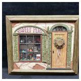 Robin Betterley Sweet Peas Miniature Shadowbox Sho