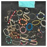 Large Mixed Lot of Costume Jewelry Bracelets Bangl