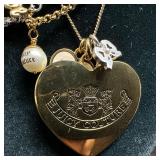 Juicy Couture Novelty Charm Triple Strand Necklace