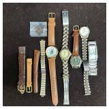 Group Lot of Vintage Wristwatches Watch Bands and