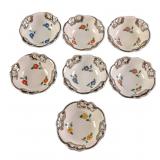 Seven Vintage Mini Japanese Sake Porcelain Cups