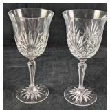 2 Rogaska Crystal Richmond Cut Water Goblets