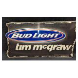 Tim McGraw Bud Light Metal Sign