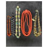 Costume Jewelry Necklace Set of 5 Five Necklaces P