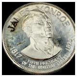 James Monroe Sterling Silver Presidential Coin