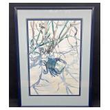 Original Crab Watercolor By American Artist Sylvia