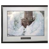 Framed Jean Guichard Religious Lighthouse Print