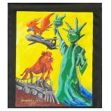 Original Acrylic Paint On Canvas LIBERTY POWER POS