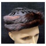 Vintage Evelyn Varon Exclusive Mink & Black Silk V