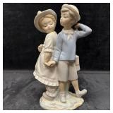 Lladro Puppy Love Porcelain Figurine Children Hold