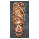 Vintage Hand Carved African Style Tribal Wood Mask