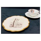 Berlin Plate By Kueps Bavaria & Teacup With Saucer