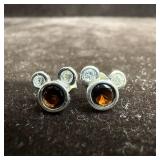 Orange and Clear Crystal Gemstone Disney Mickey 92