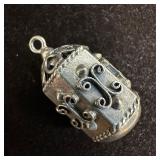 Silver Charm Scrollwork Art Deco Design T89