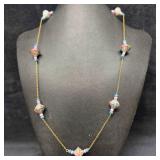 Murano Venetian Lamp Work Art Glass Baby Blue Pink