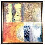 Large Abstract Print on Canvas 4 Scenes Figures An