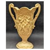 Vintage Resin Romanesque Style Vase With Handles