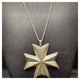 1977 Christmas Cross Reed and Barton Sterling Silv