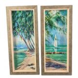 Two Framed Lois Brezinski Beach Sailing Prints