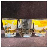 Texas Shot Glass Set of Three Glasses Ranger Hall