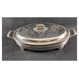 Stainless Steel Serving Dish with Glass Insert