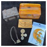 Vintage Mixed Lot Wooden Trinket Boxes 1933 Chicag