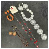 Assorted Costume Jewelry Lot Necklace Bracelets Ea