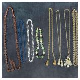Costume Necklace Collection Plastic Beaded Glass B