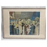 Framed Limited Edition Serigraph "April Cafe" By D