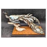 LE Giuseppe Armani Peacock Capodimonte Figurine