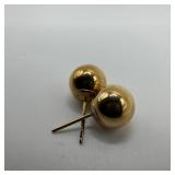 Classic 14K Gold Polished Ball Stud Earrings