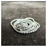 Turkey RCI 14K White Gold Silver Chain Necklace V9