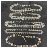 Costume Jewelry Clear Glass Crystal Single and Dou