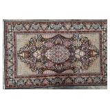 Hand-Knotted Persian Rug with Floral Medallion Des
