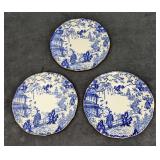 3 Vintage Mikado Royal Crown Derby Dessert Plates