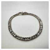 14k White Gold Weave Link Bracelet