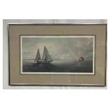 Limited Edition Lithograph Sailing Past Thomas Poi