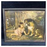 Framed Print Cant You Talk After G.A. Holmes Child