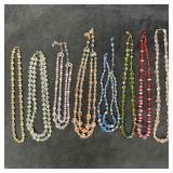 Costume Jewelry Multi Colored Glass Bead Necklace