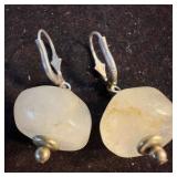 Quartz Gemstone Natural Stone Dangle Earrings SS93