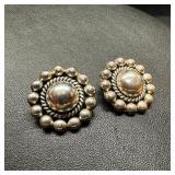 Sterling Silver Round Clip-On Earrings