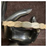 Sterling Silver Mexico Flat Interwoven Design Bang