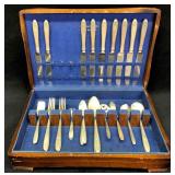 Mid Century Modern Water Landscape Oil Painting on