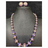 Murano Venetian Lamp Work Glass Dark Blue Copper A