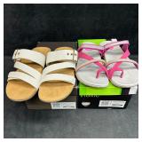 Vionic Womenï¿½s Sandals Lot 2 Pairs White Strappy S