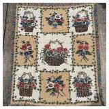Floral Basket Woven Throw Blanket Goodwin Weavers