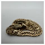 Cuban Link Style EG 14K Italy Gold Bracelet Aurafi