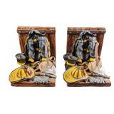 Fire Gear Fireman Resin Bookend Set By Character C